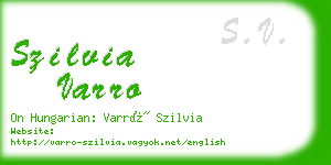 szilvia varro business card